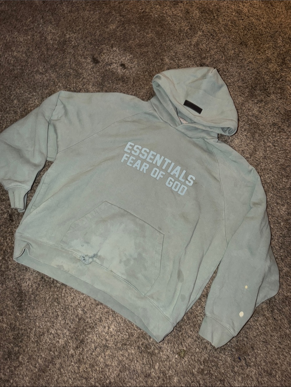 Fear of God Essentials Pullover Hoodie - Sage Green